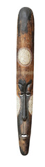 African Wooden Mask African Art Wood Carving isolated on white background. This has clipping path.