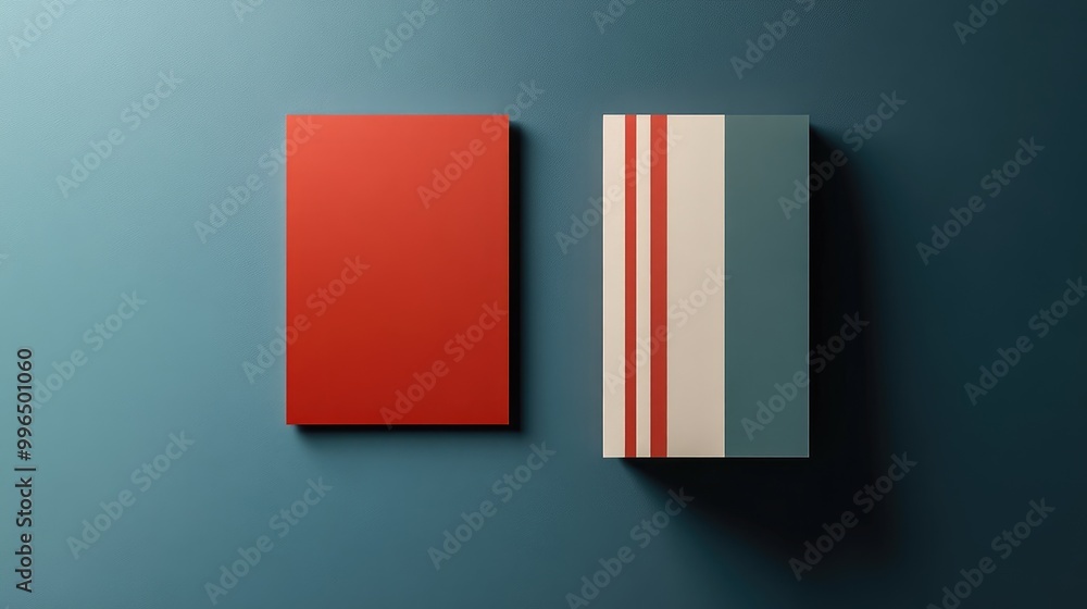 Poster a chic brochure mockup showcases two contrasting color panels set against a calm backdrop emphasizin