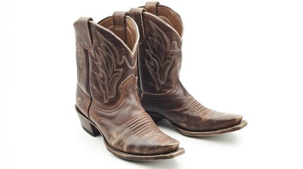 Isolated image of western boots on a clean white background 1