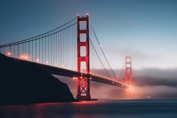 Obraz premium Golden gate bridge evening golden gate bridge architecture.