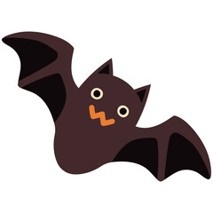 cute halloween bat illustration for card website, application, printing, document, poster design, etc.