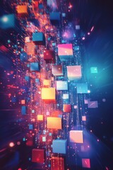 Fototapeta premium illustration of data download 