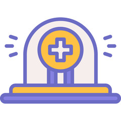 Multicolored medicine icon flat