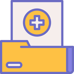 Fototapeta premium Multicolored medicine icon flat