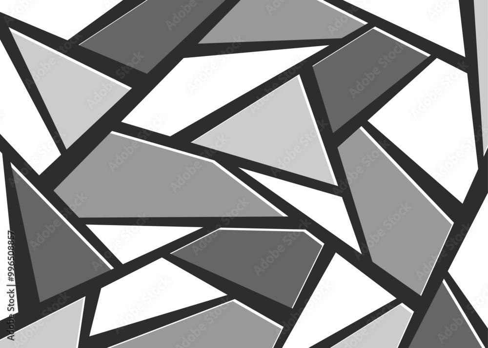 Poster abstract background with grayscale color geometric pattern