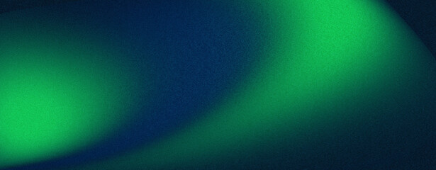 Abstract Blue and Green Gradient Background with Grainy noisy texture
