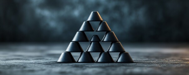 Corporate hierarchy, chain of command represented visually, 3D illustration