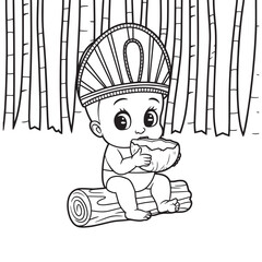 Simple line art vector design