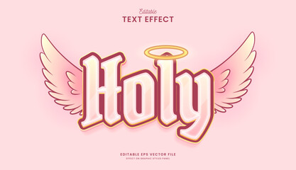 decorative holy angel editable text effect design