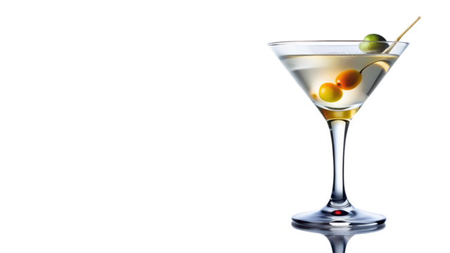 martini cocktail isolate on transparency background