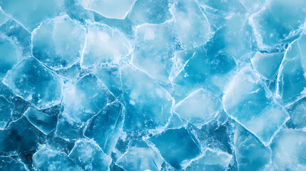 Ice texture cracks baikal, abstract background winter ice transparent blue. Frozen Lake. Illustration