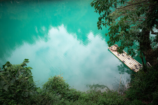 Nature's Emerald River in Libo City, China