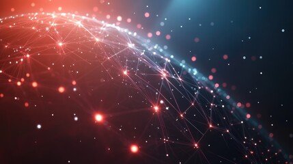 Obraz premium A captivating digital illustration of a networked globe, showcasing vibrant connections and a sense of global unity.