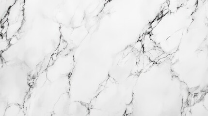 Obraz premium Close-up of elegant white marble with intricate black veining.
