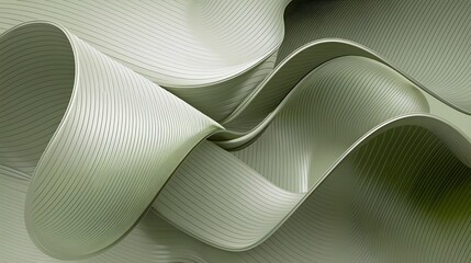 Abstract Green Wavy Lines Background