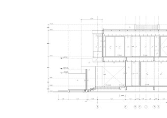 Floor plan designed building on the drawing.