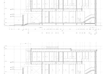 Floor plan designed building on the drawing.