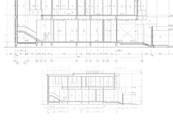 Floor plan designed building on the drawing.