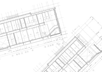 Floor plan designed building on the drawing.