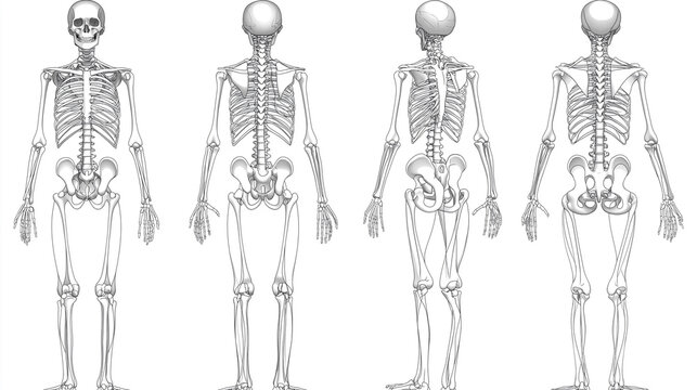 Anatomical Position Skeleton Diagram