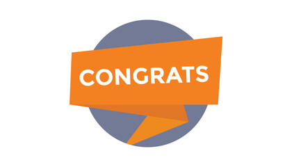 congrats button web banner templates. Vector Illustration 
