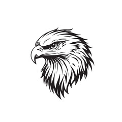 Eagle vector isolated on white background, eagle icon illustration isolated vector sign symbol Hunting style eagle background. Concept on white background
