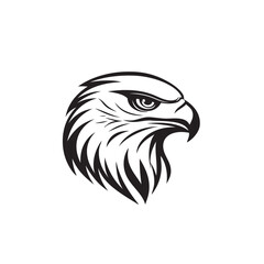Eagle vector isolated on white background, eagle icon illustration isolated vector sign symbol Hunting style eagle background. Concept on white background