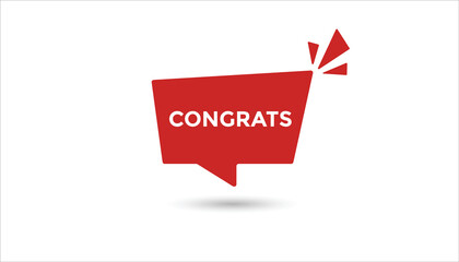 congrats button web banner templates. Vector Illustration 
