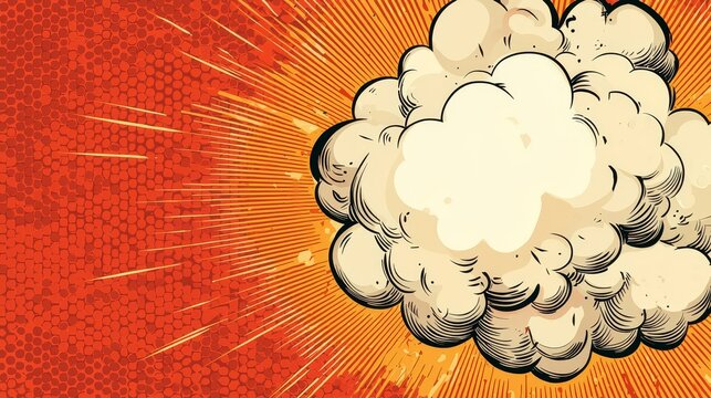 Comic book explosion on a vibrant background