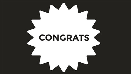 congrats button web banner templates. Vector Illustration 
