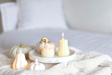 White Interior Decoration Halloween. Home Ideas