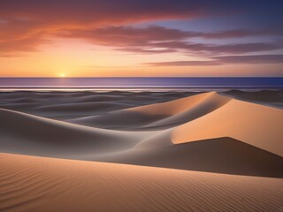 Naklejka premium An illustration of smooth flowing sand dunes