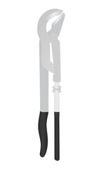 Grey adjustable pliers. vector illustration