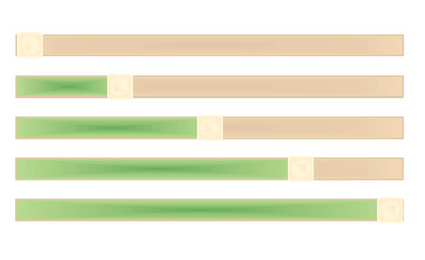 Green slider bar. vector illustration