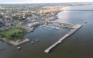 Aerial view of Charlottetown, the capital and largest city of the Canadian province of Prince Edward Island