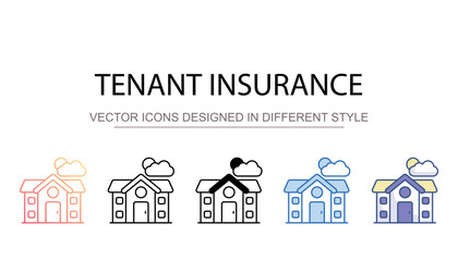 Fototapeta premium Tenant Insurance icon design with white background stock illustration