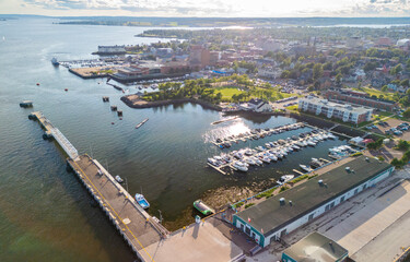 Aerial view of Charlottetown, the capital and largest city of the Canadian province of Prince Edward Island