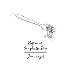 line art of National Spaghetti Day good for National Spaghetti Day celebrate. line art.