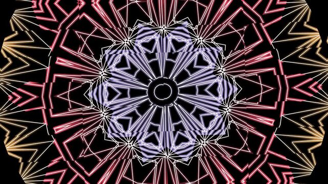 Luxurious caleidoscope circle colourful simple anda modern line art motion graphics for aesthetic intro commercial ads