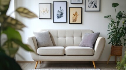 Contemporary Home Living Room Scene