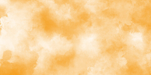 Abstract modern Hand Painted Orange and white  watercoloe Background, Natural pattern antique design art work and wallpaper. Smeared ink effect bright orange and yellow color shades watercolor.