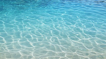 Obraz premium A serene view of clear turquoise water reflecting sunlight, perfect for relaxation and nature-inspired projects.