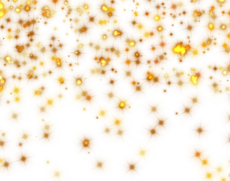 Light gold glitter confetti background. Transparent holiday texture.