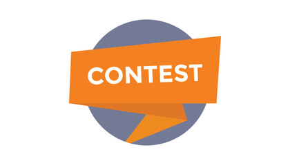 Contest button web banner templates. Vector Illustration 
