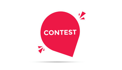Contest button web banner templates. Vector Illustration 
