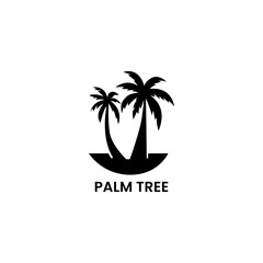 palm tree logo vector icon illustration.
