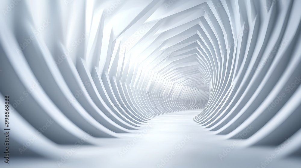 Aufkleber abstract tunnel with flowing white lines