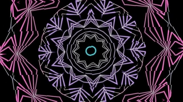 Luxurious caleidoscope circle colourful simple anda modern line art motion graphics for aesthetic intro commercial ads