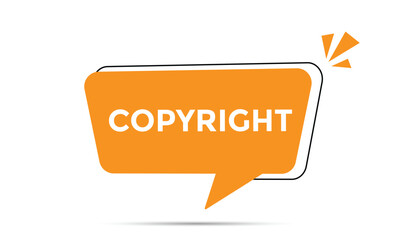 Copyright button web banner templates. Vector Illustration 