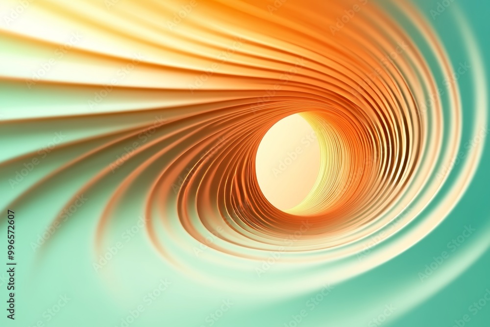 Poster for presentations: abstract vibrant color curve background with orange, yellow and green color schem